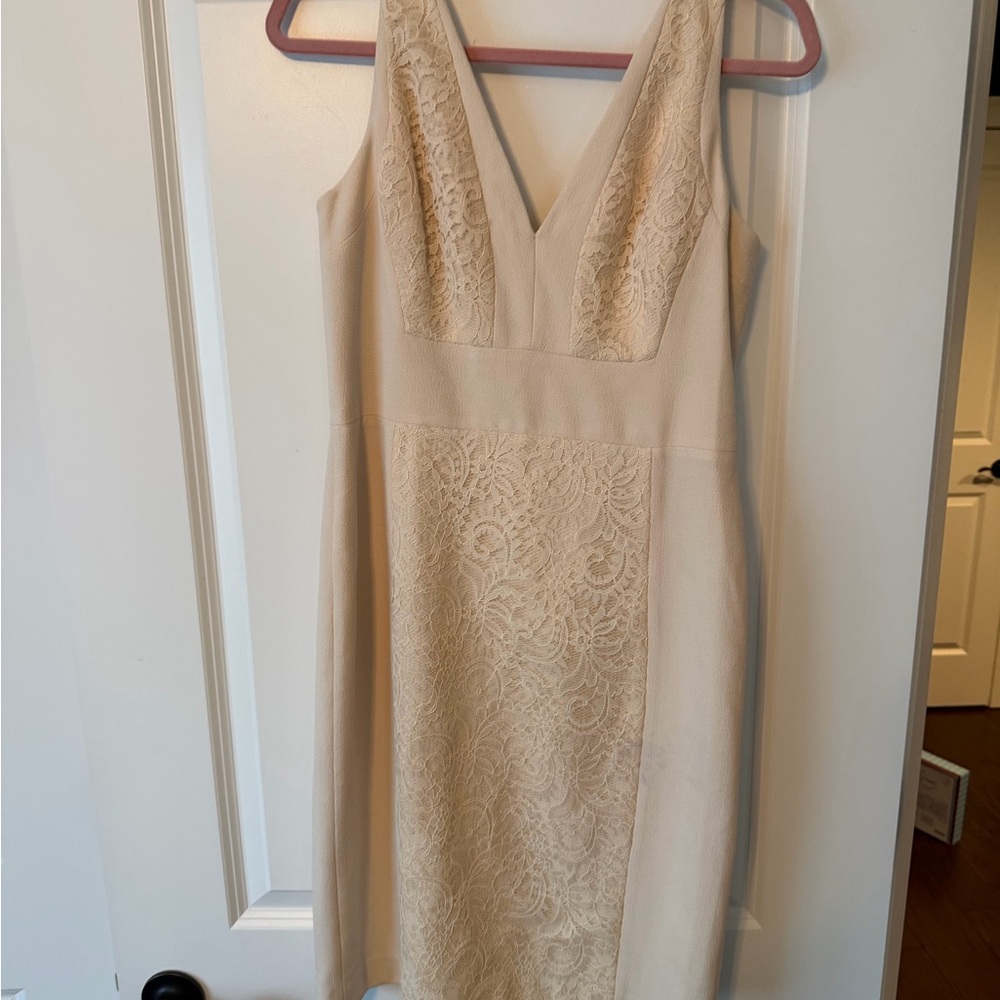 Vera Wang Cream Lace Dress